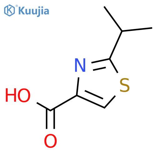 2-(propan-2-yl)-1,3-thiazole-4-carboxylic acid structure