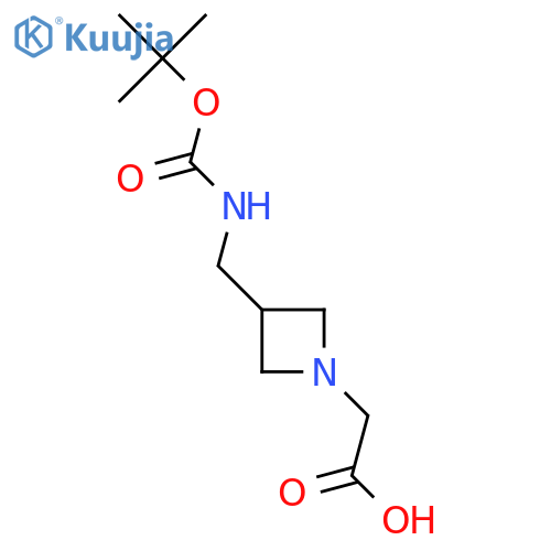 2-[3-({[(Tert-butoxy)carbonyl]amino}methyl)azetidin-1-yl]acetic acid structure