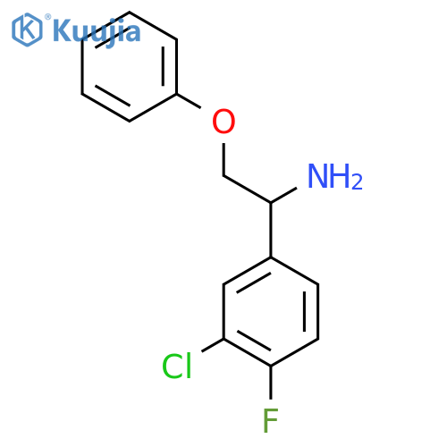 1-(3-Chloro-4-fluorophenyl)-2-phenoxyethan-1-amine structure