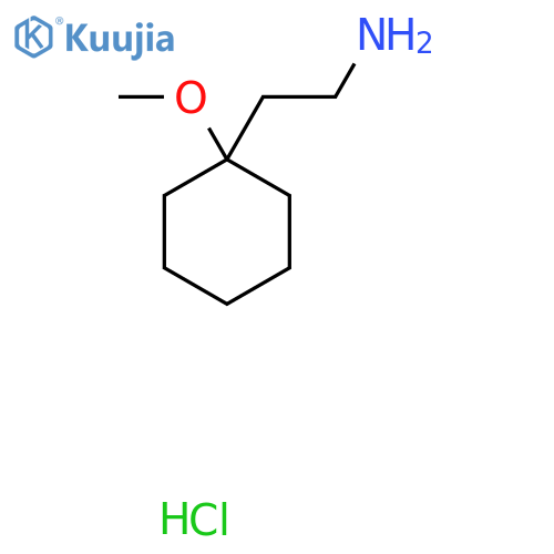 2-(1-Methoxycyclohexyl)ethan-1-amine hydrochloride structure