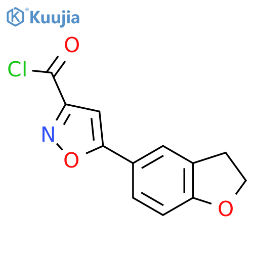 5-(2,3-Dihydro-1-benzofuran-5-yl)-1,2-oxazole-3-carbonyl chloride structure