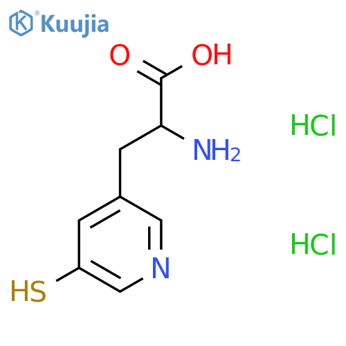 2-Amino-3-(5-sulfanylpyridin-3-yl)propanoic acid;dihydrochloride structure