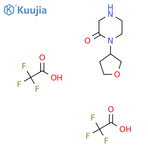 1-(Oxolan-3-yl)piperazin-2-one;2,2,2-trifluoroacetic acid structure