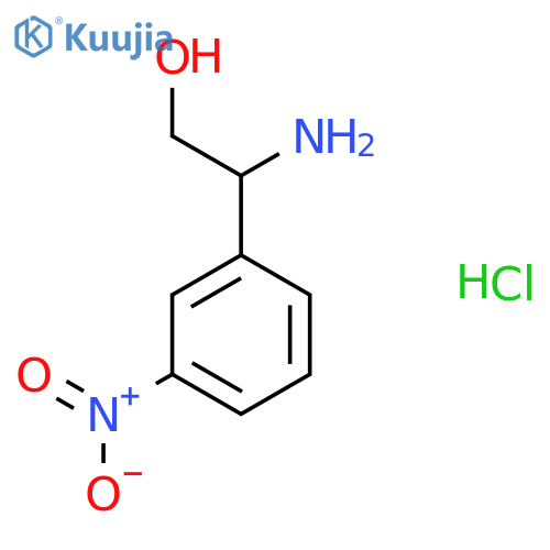 2-Amino-2-(3-nitrophenyl)ethan-1-ol hydrochloride structure