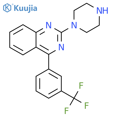 2-(piperazin-1-yl)-4-3-(trifluoromethyl)phenylquinazoline structure