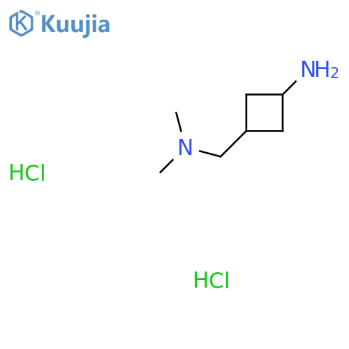 3-[(Dimethylamino)methyl]cyclobutan-1-amine;dihydrochloride structure