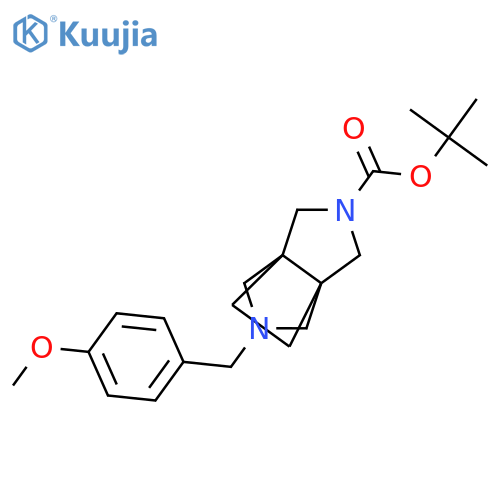 Tert-butyl 7-[(4-methoxyphenyl)methyl]-3,7-diazatricyclo[3.3.2.0,1,5]decane-3-carboxylate structure