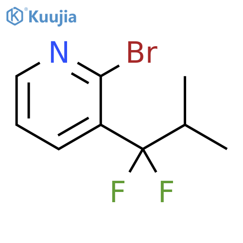 2-bromo-3-(1,1-difluoro-2-methylpropyl)pyridine structure
