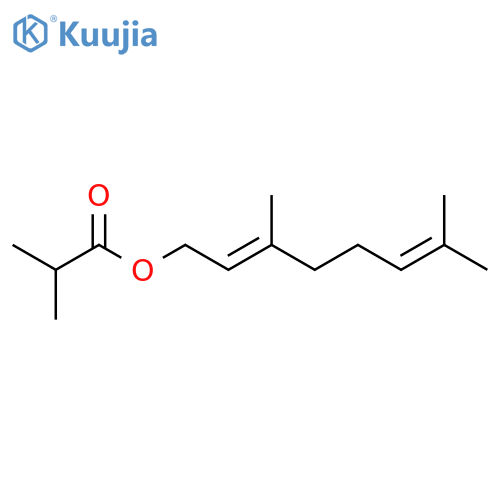 Propanoic acid,2-methyl-, (2Z)-3,7-dimethyl-2,6-octadien-1-yl ester structure