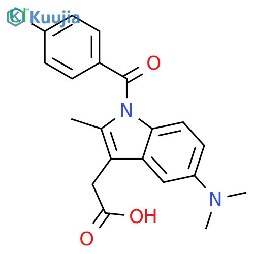 1H-Indole-3-aceticacid, 1-(4-chlorobenzoyl)-5-(dimethylamino)-2-methyl- structure