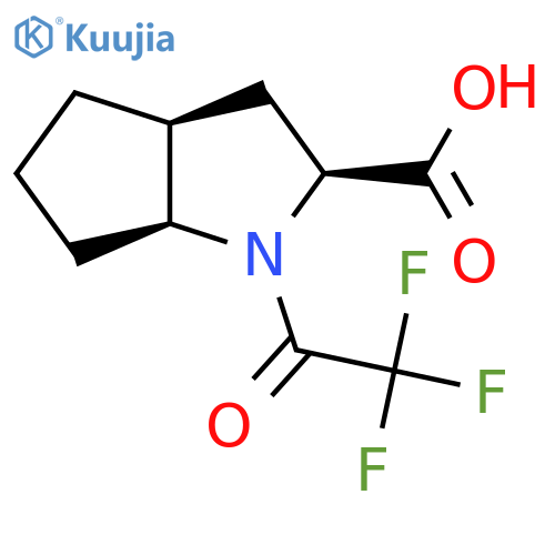 (2S,3aS,6aS)-1-(trifluoroacetyl)-octahydrocyclopenta[b]pyrrole-2-carboxylic acid structure