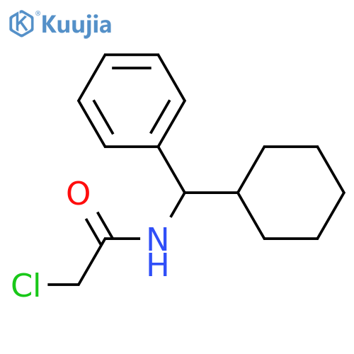 2-chloro-N-[cyclohexyl(phenyl)methyl]acetamide structure