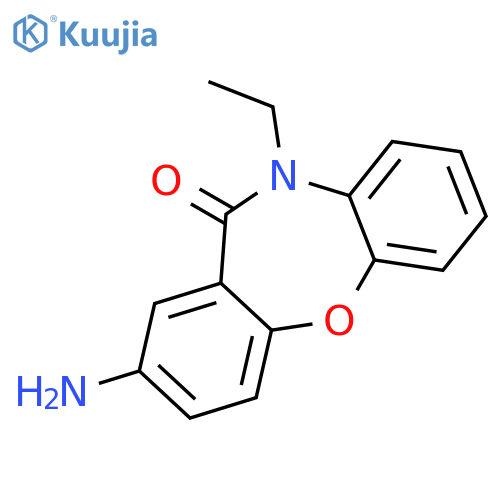 13-amino-9-ethyl-2-oxa-9-azatricyclo9.4.0.0^{3,8}pentadeca-1(11),3(8),4,6,12,14-hexaen-10-one structure