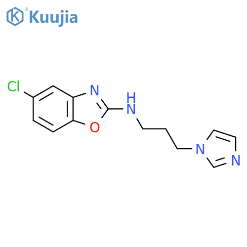 5-chloro-N-[3-(1H-imidazol-1-yl)propyl]-1,3-benzoxazol-2-amine structure