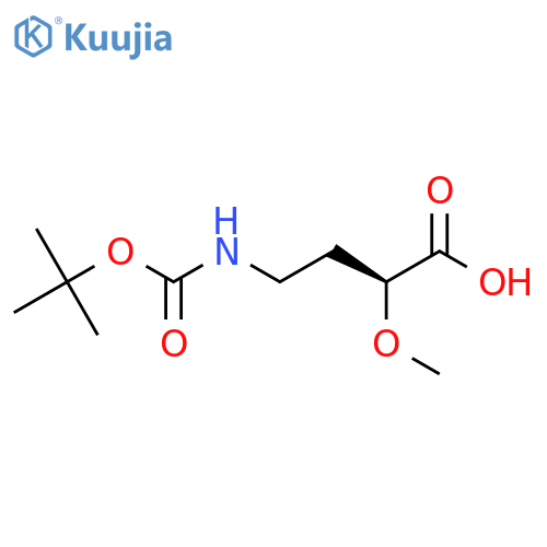 (2S)-4-{[(tert-butoxy)carbonyl]amino}-2-methoxybutanoic acid structure
