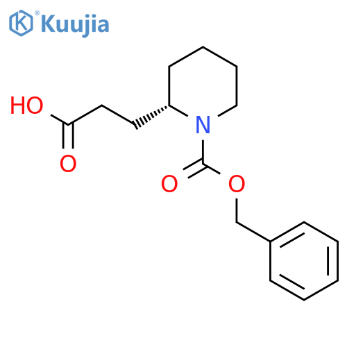 3-[(2S)-1-[(benzyloxy)carbonyl]piperidin-2-yl]propanoic acid structure