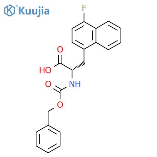 (2S)-2-{(benzyloxy)carbonylamino}-3-(4-fluoronaphthalen-1-yl)propanoic acid structure