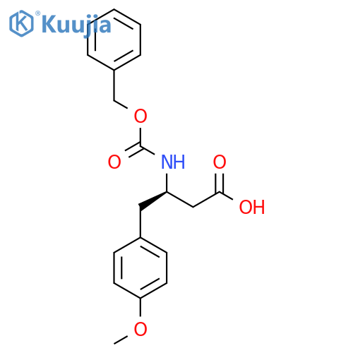 (3R)-3-{(benzyloxy)carbonylamino}-4-(4-methoxyphenyl)butanoic acid structure