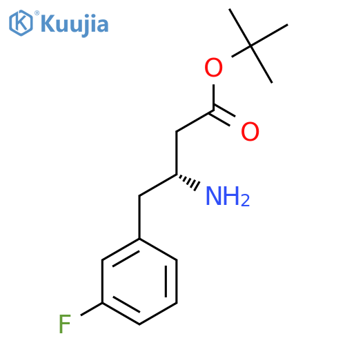 tert-butyl (3R)-3-amino-4-(3-fluorophenyl)butanoate structure
