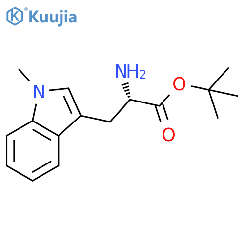 tert-butyl (2S)-2-amino-3-(1-methyl-1H-indol-3-yl)propanoate structure
