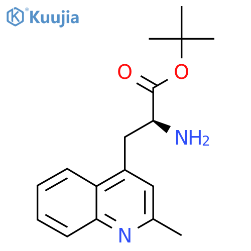 tert-butyl (2S)-2-amino-3-(2-methylquinolin-4-yl)propanoate structure