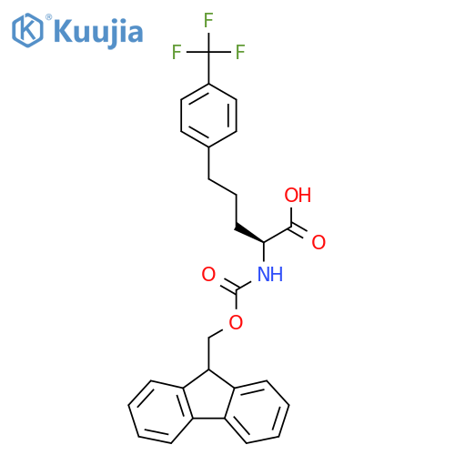 (S)-2-((((9H-Fluoren-9-yl)methoxy)carbonyl)amino)-5-(4-(trifluoromethyl)phenyl)pentanoic acid structure