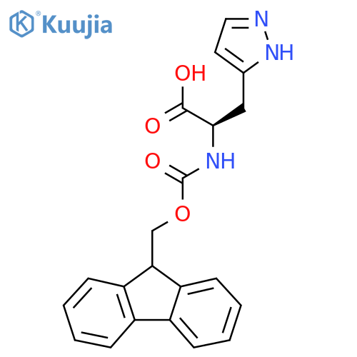 (R)-2-((((9H-Fluoren-9-YL)methoxy)carbonyl)amino)-3-(1H-pyrazol-3-YL)propanoic acid structure