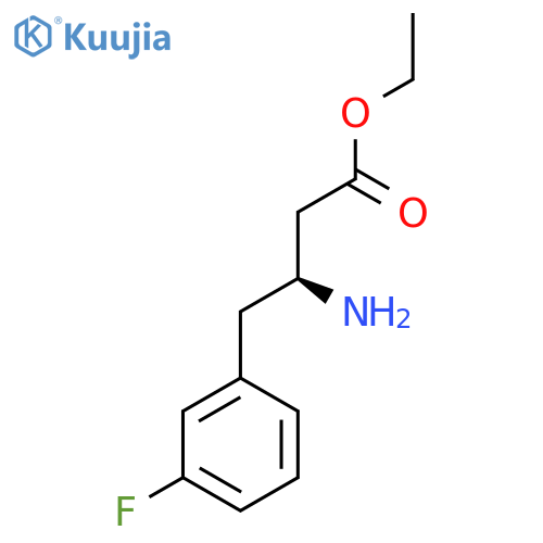ethyl (3S)-3-amino-4-(3-fluorophenyl)butanoate structure