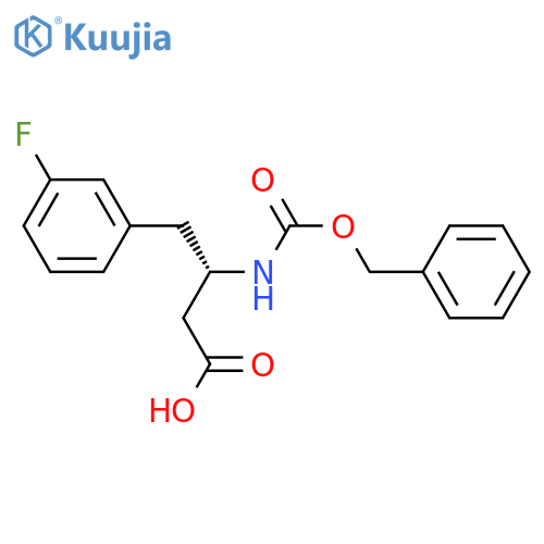 (3S)-3-{(benzyloxy)carbonylamino}-4-(3-fluorophenyl)butanoic acid structure