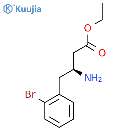 ethyl (3S)-3-amino-4-(2-bromophenyl)butanoate structure