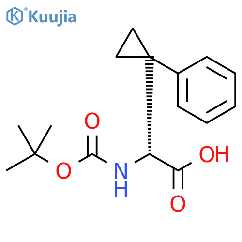 (R)-tert-Butoxycarbonylamino-(1-phenyl-cyclopropyl)-acetic acid structure