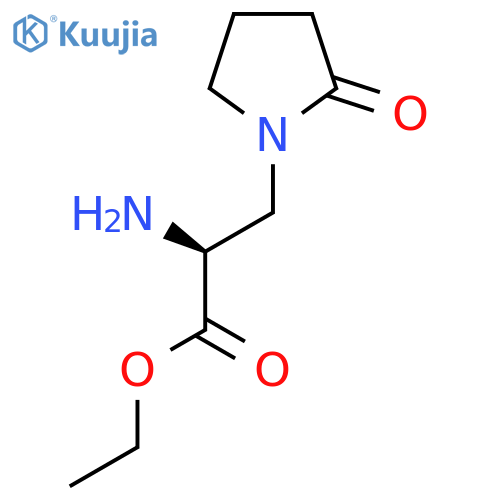 ethyl (2S)-2-amino-3-(2-oxopyrrolidin-1-yl)propanoate structure