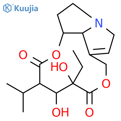 2H-[1,6]Dioxacycloundecino[2,3,4-gh]pyrrolizine-2,6(3H)-dione,5-ethyl-4,5,8,10,12,13,13a,13b-octahydro-4,5-dihydroxy-3-(1-methylethyl)-,(3R,4R,5R,13aR,13bR)- (9CI) structure