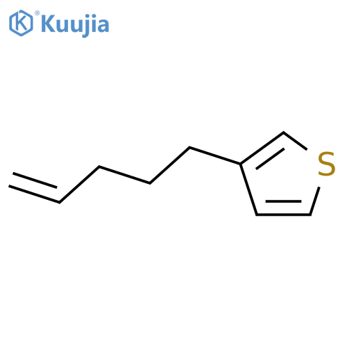 Thiophene, 3-(4-penten-1-yl)- structure