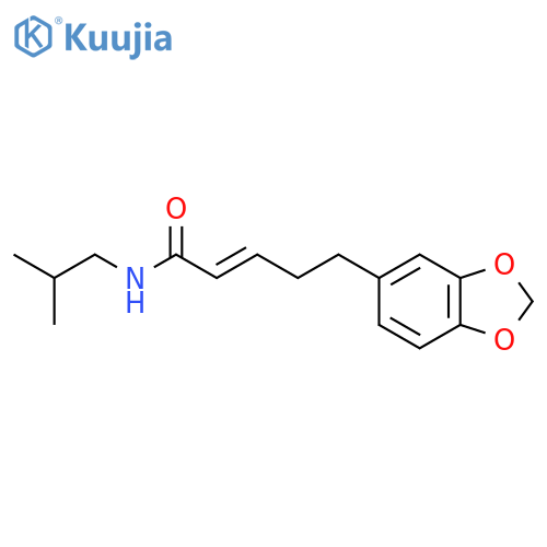 2-Pentenamide, 5-(1,3-benzodioxol-5-yl)-N-(2-methylpropyl)-, (E)- structure