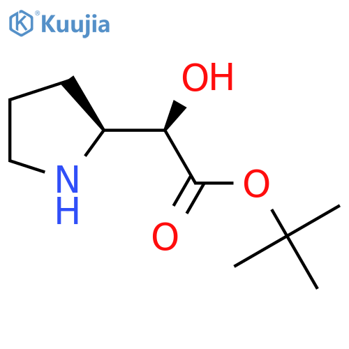 tert-butyl 2-hydroxy-2-(2S)-pyrrolidin-2-ylacetate structure