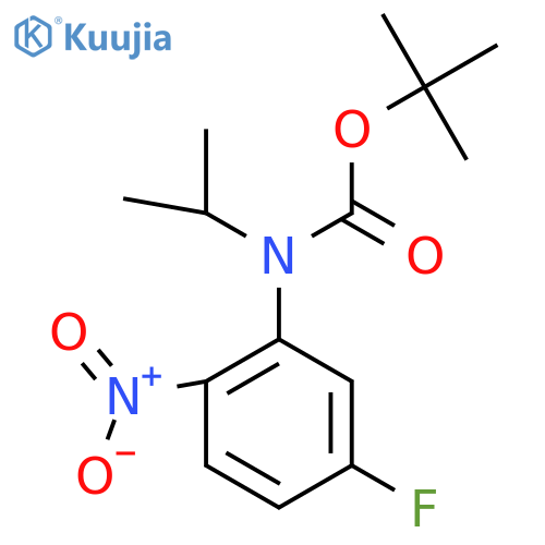 tert-butyl N-(5-fluoro-2-nitrophenyl)-N-(propan-2-yl)carbamate structure