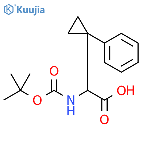 tert-Butoxycarbonylamino-(1-phenyl-cyclopropyl)-acetic acid structure