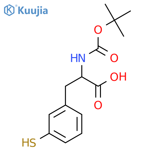 2-{(tert-butoxy)carbonylamino}-3-(3-sulfanylphenyl)propanoic acid structure