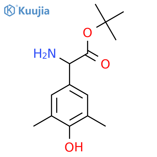 Tert-butyl 2-amino-2-(4-hydroxy-3,5-dimethylphenyl)acetate structure