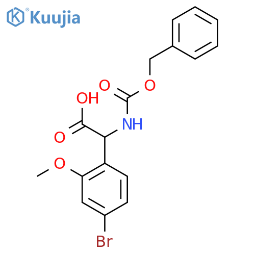 2-{[(Benzyloxy)carbonyl]amino}-2-(4-bromo-2-methoxyphenyl)acetic acid structure