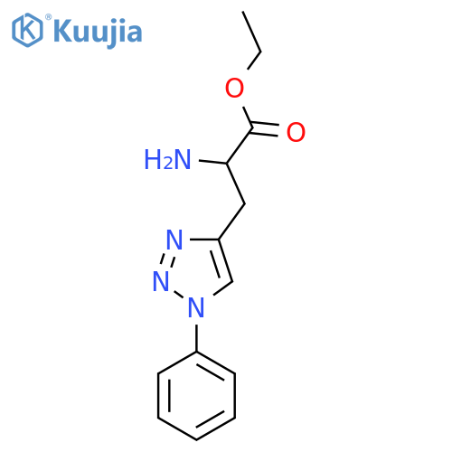 ethyl 2-amino-3-(1-phenyl-1H-1,2,3-triazol-4-yl)propanoate structure