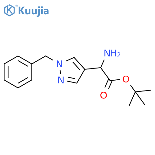 tert-butyl 2-amino-2-(1-benzyl-1H-pyrazol-4-yl)acetate structure