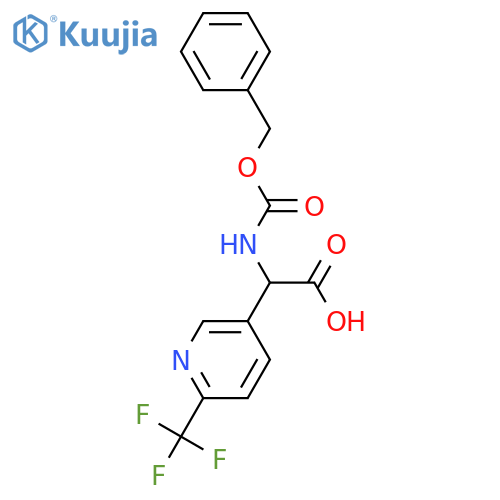 2-{(benzyloxy)carbonylamino}-2-6-(trifluoromethyl)pyridin-3-ylacetic acid structure