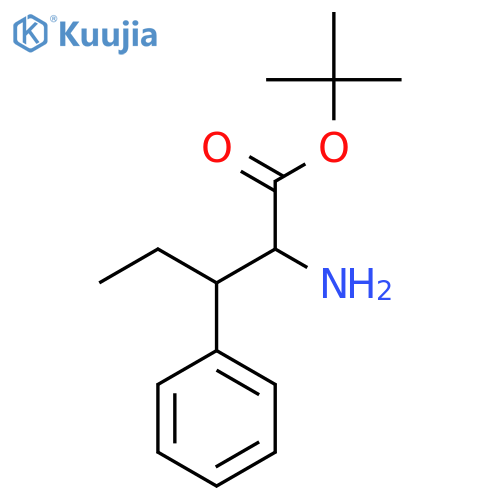 Tert-butyl 2-amino-3-phenylpentanoate structure