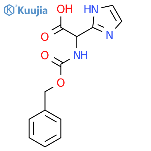 2-{[(benzyloxy)carbonyl]amino}-2-(1H-imidazol-2-yl)acetic acid structure