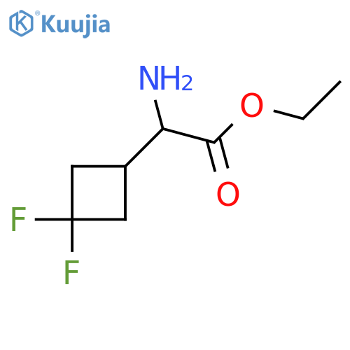 Ethyl 2-amino-2-(3,3-difluorocyclobutyl)acetate structure