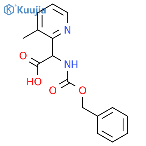 2-{(benzyloxy)carbonylamino}-2-(3-methylpyridin-2-yl)acetic acid structure