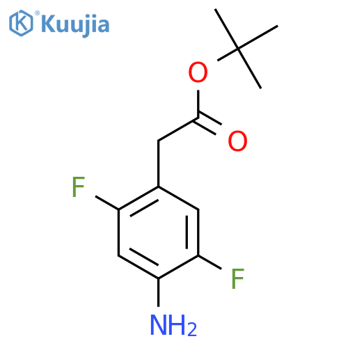 Tert-butyl 2-(4-amino-2,5-difluorophenyl)acetate structure