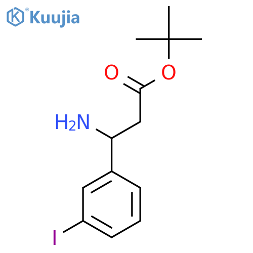 Tert-butyl 3-amino-3-(3-iodophenyl)propanoate structure